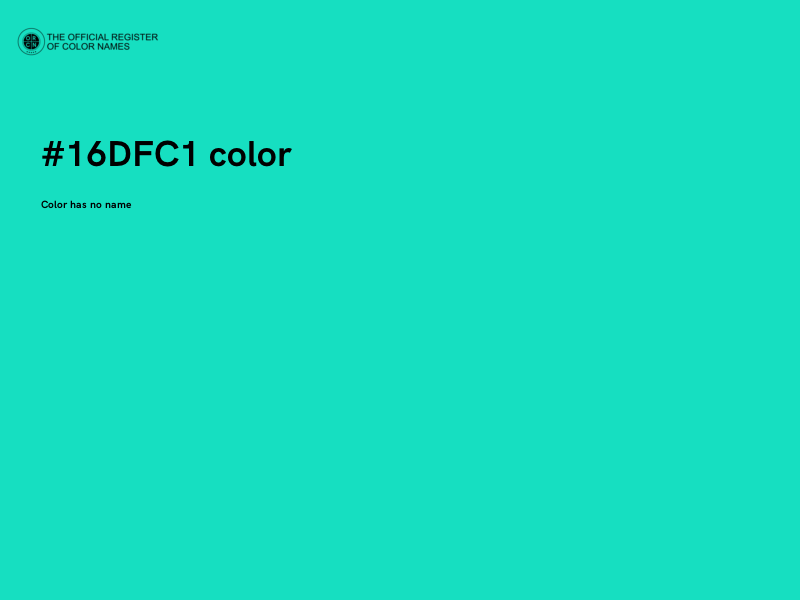 #16DFC1 color image