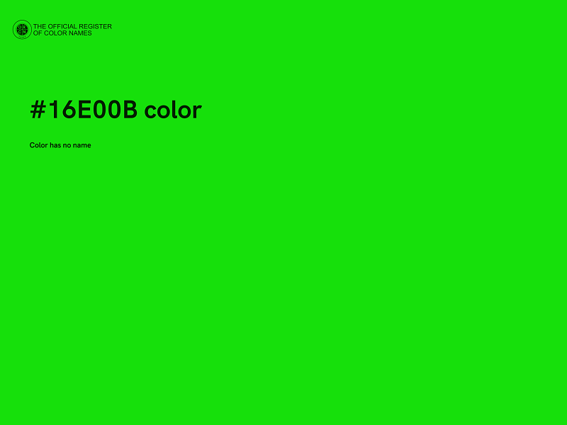 #16E00B color image