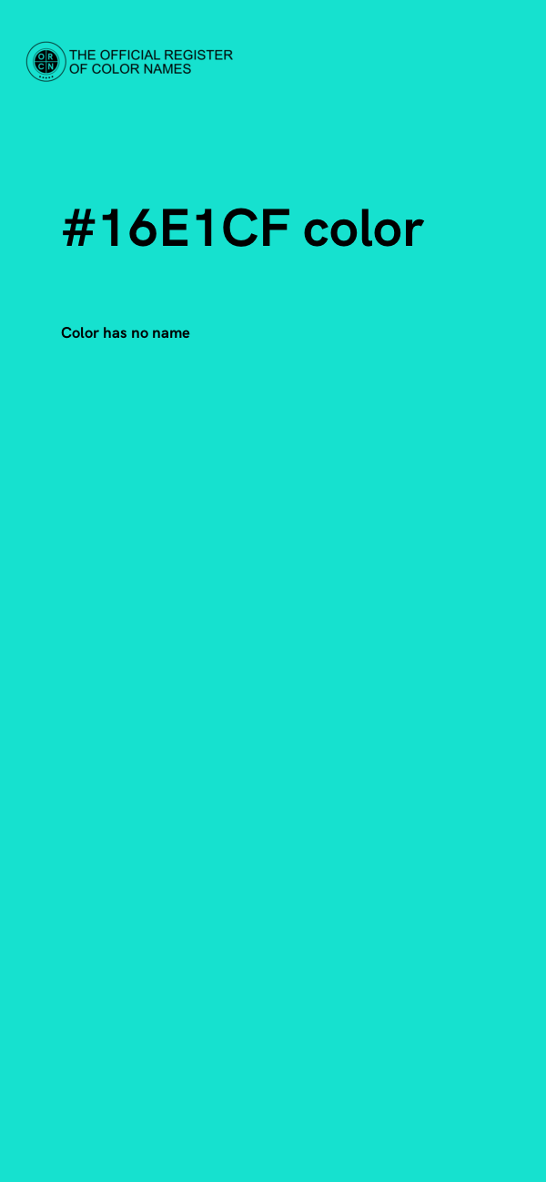 #16E1CF color image