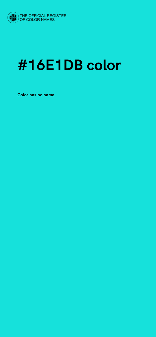 #16E1DB color image
