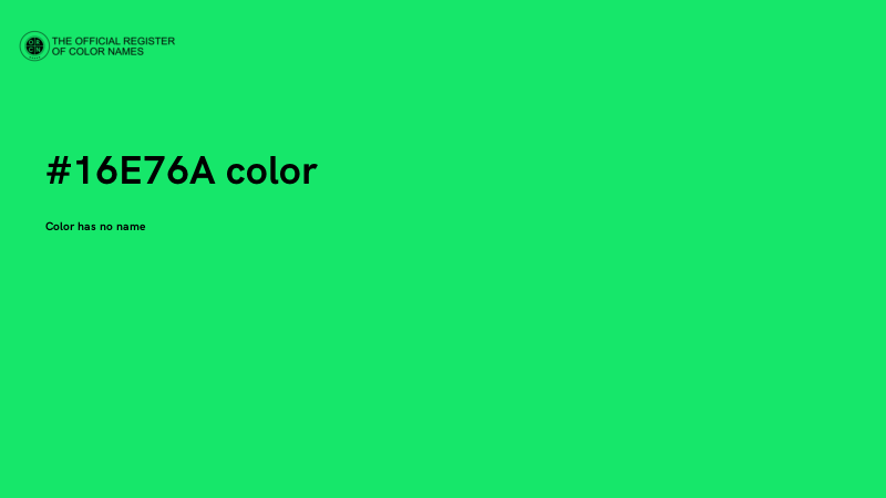 #16E76A color image