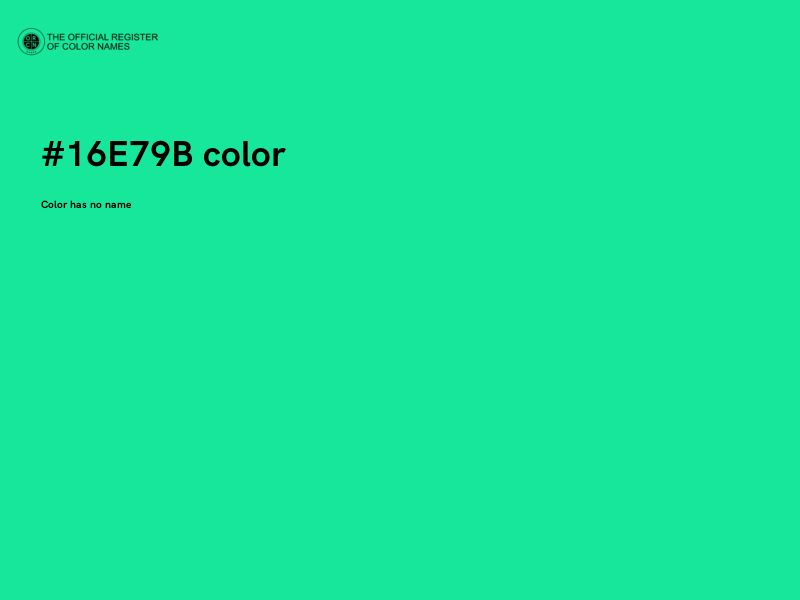 #16E79B color image