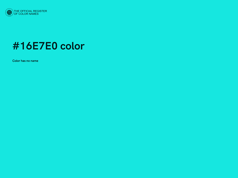 #16E7E0 color image