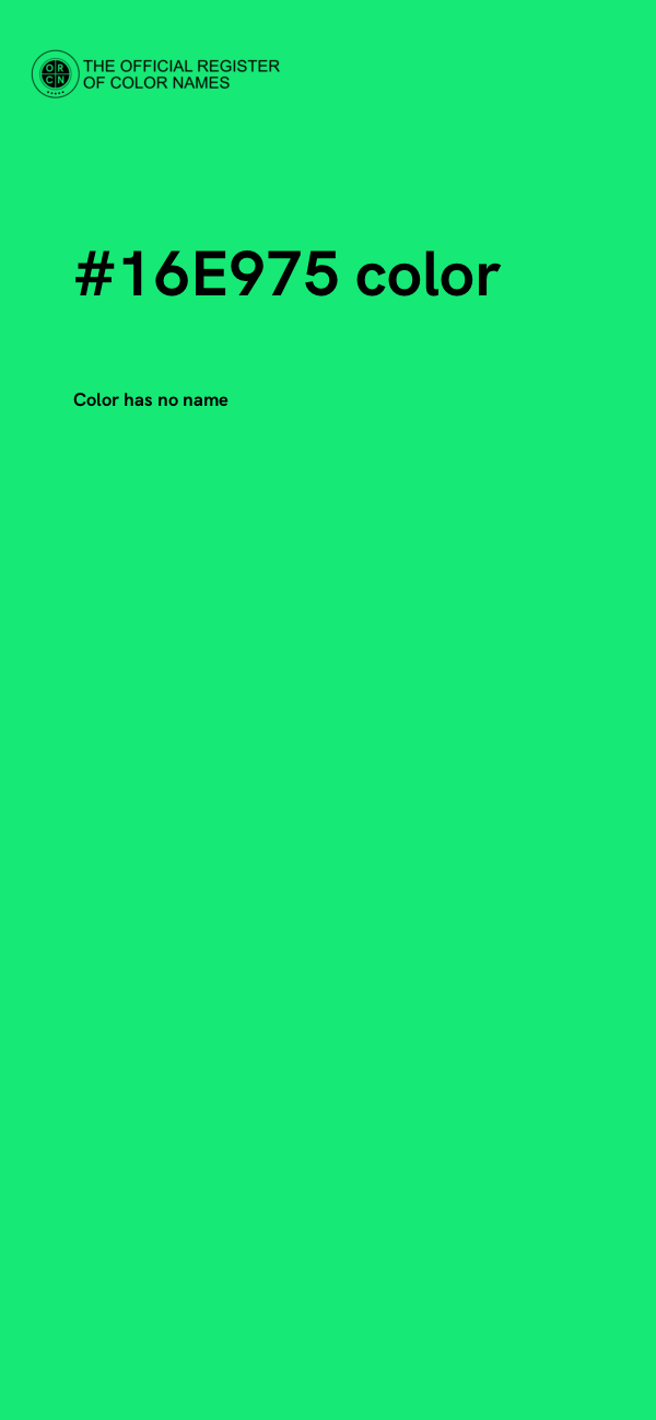 #16E975 color image