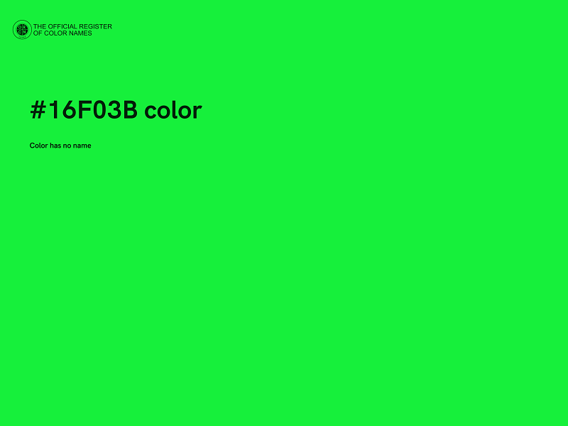 #16F03B color image