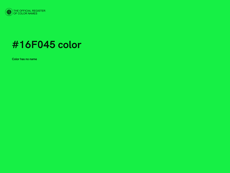 #16F045 color image