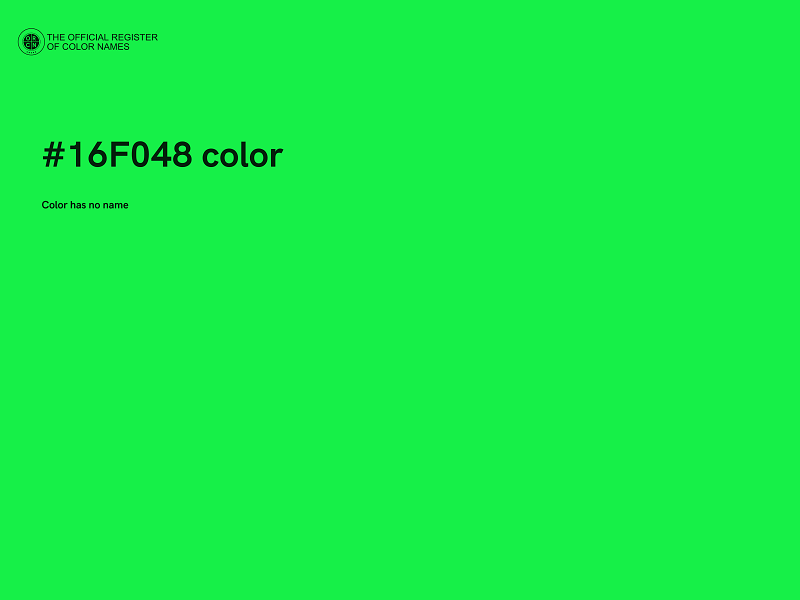 #16F048 color image