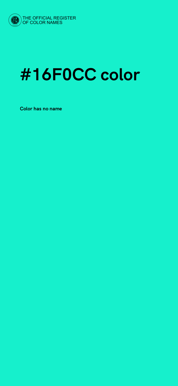 #16F0CC color image