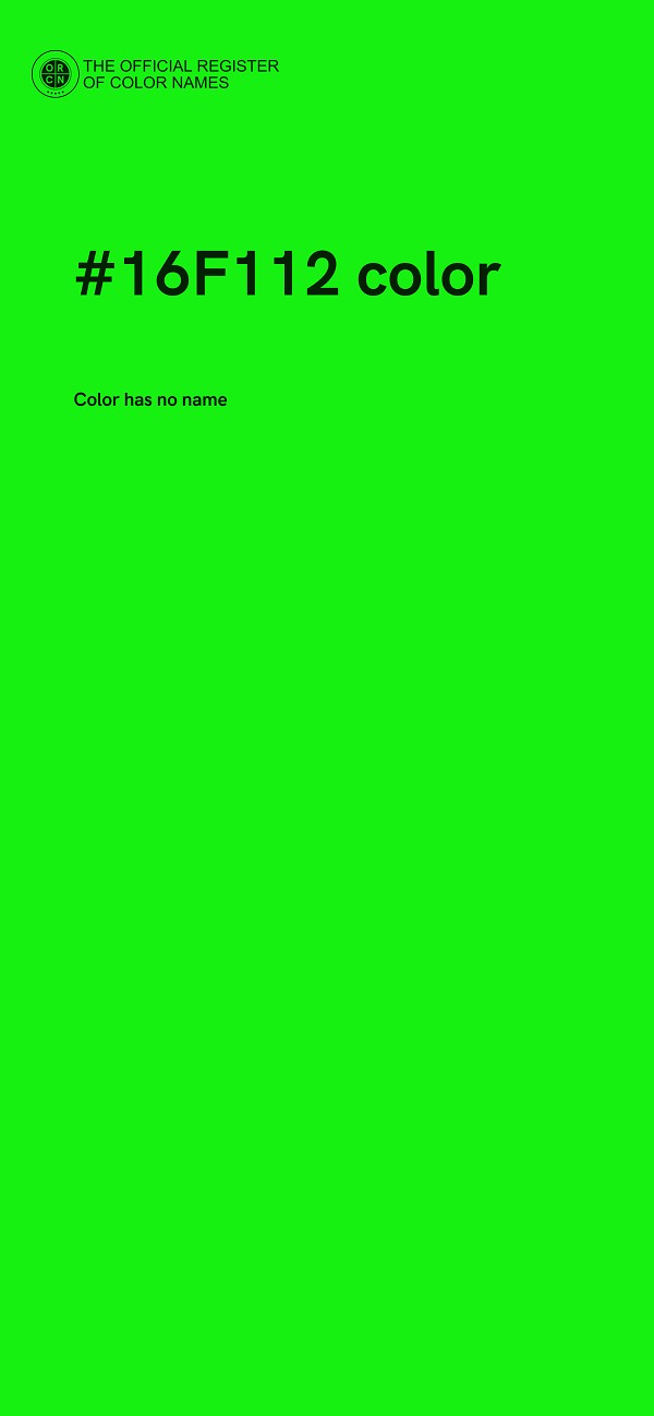 #16F112 color image