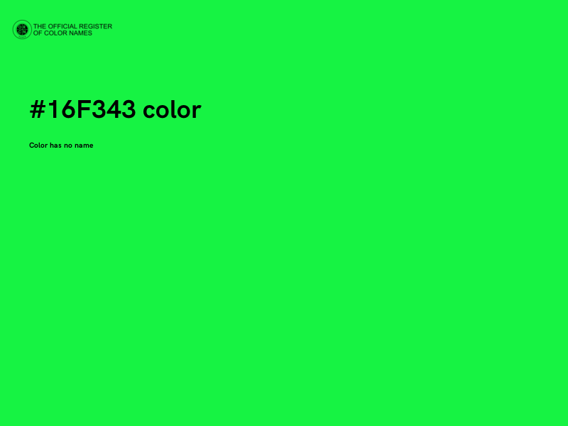 #16F343 color image