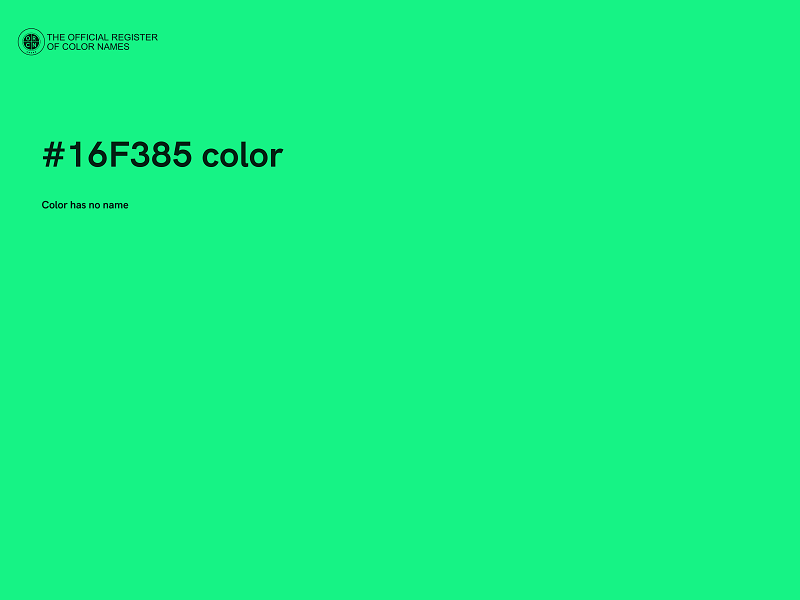 #16F385 color image