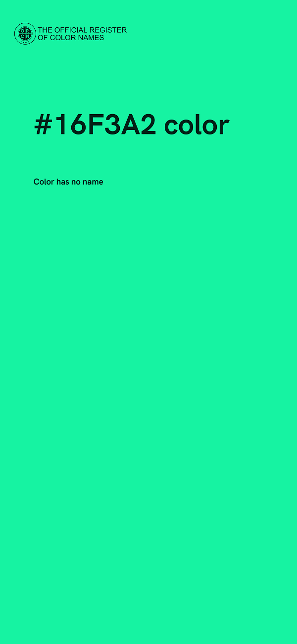 #16F3A2 color image