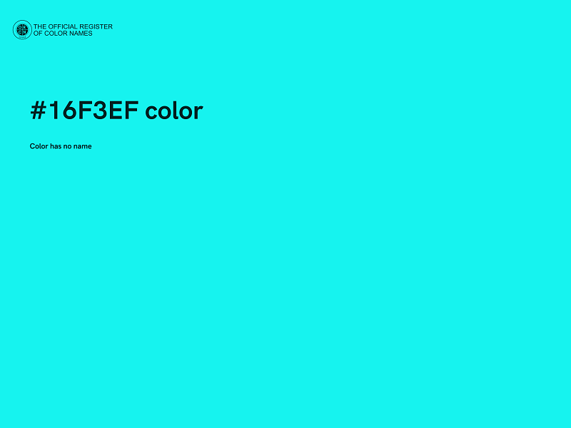 #16F3EF color image