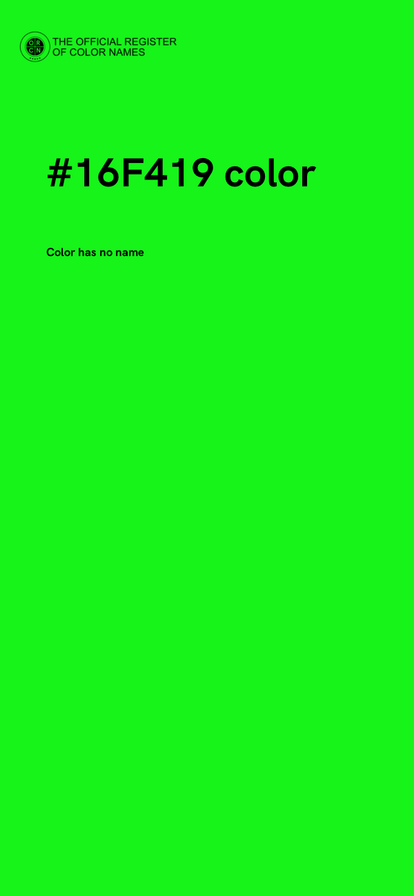 #16F419 color image