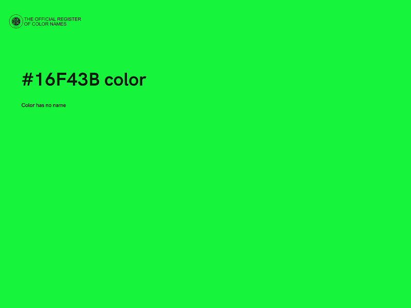 #16F43B color image
