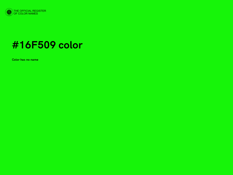 #16F509 color image