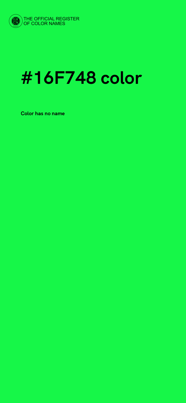#16F748 color image