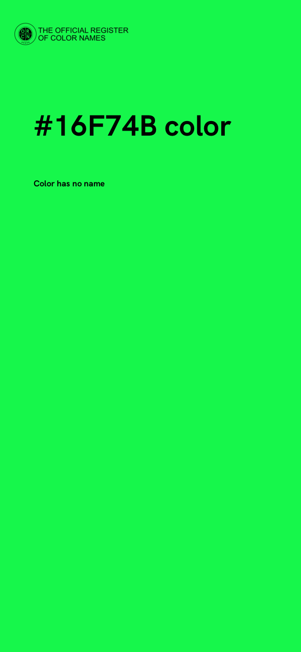 #16F74B color image