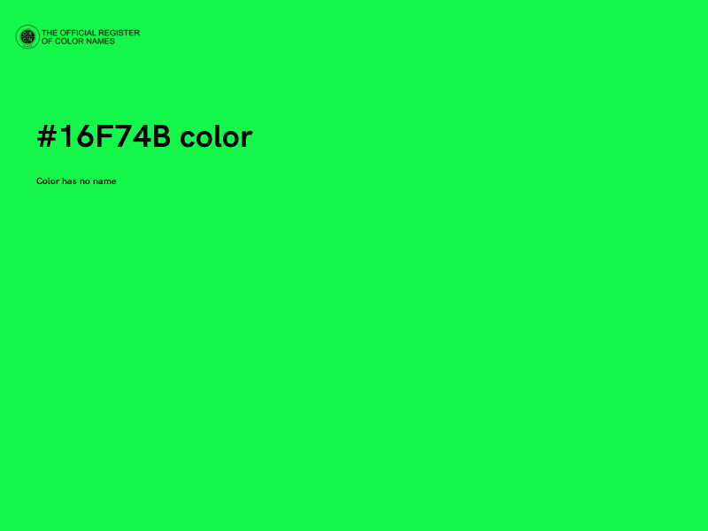 #16F74B color image