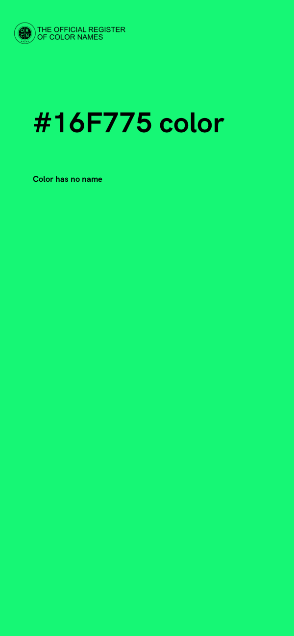 #16F775 color image