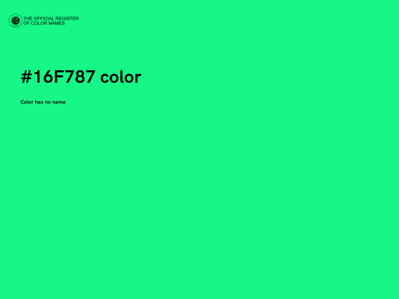 #16F787 color image