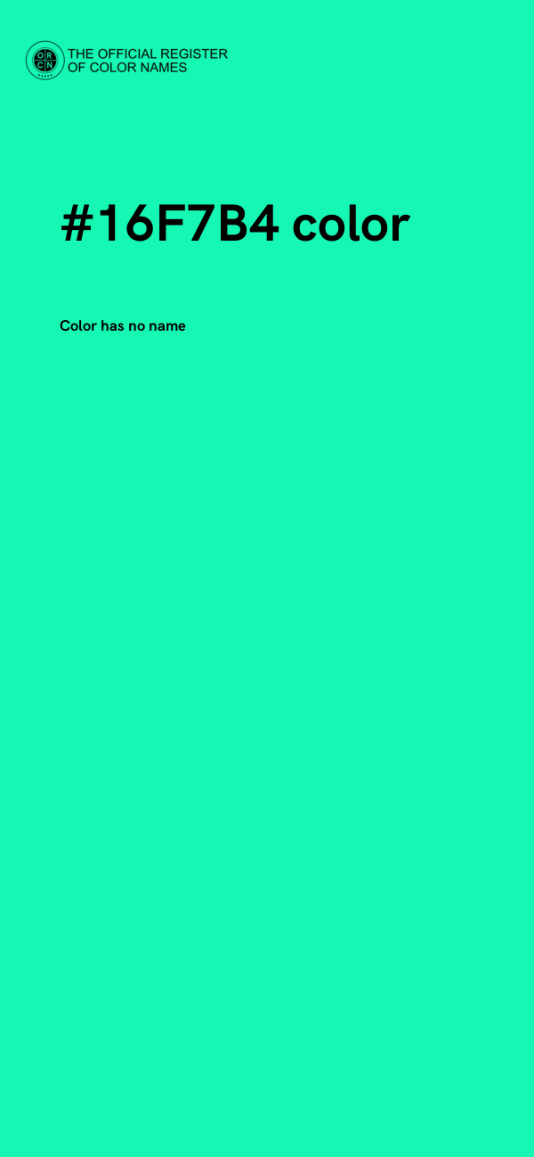 #16F7B4 color image