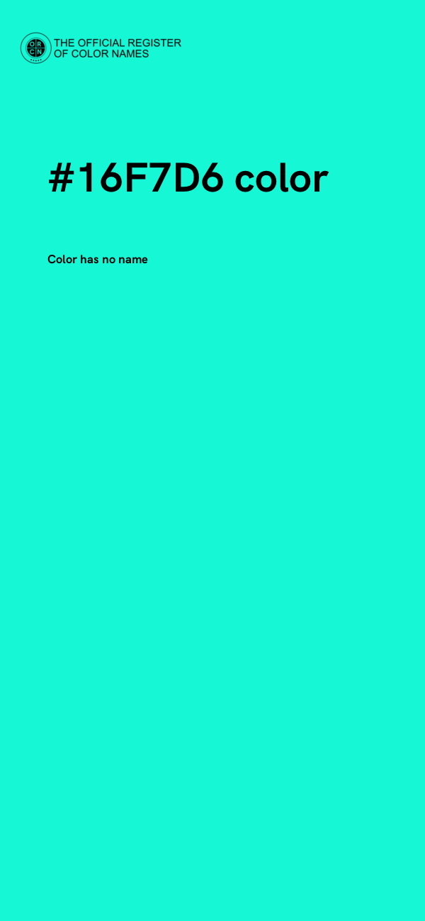#16F7D6 color image