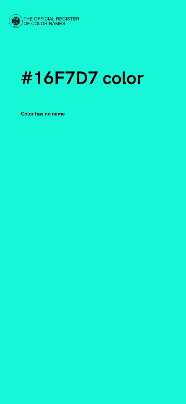 #16F7D7 color image