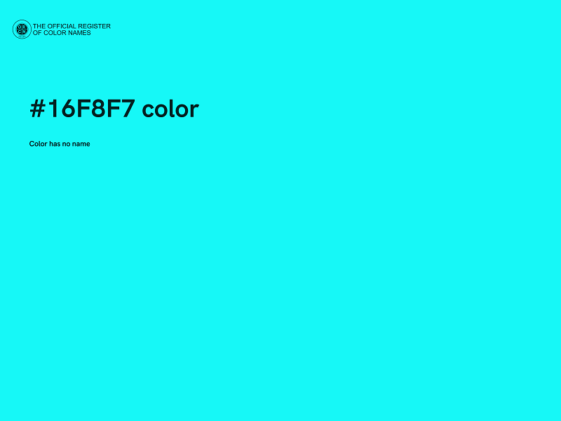 #16F8F7 color image