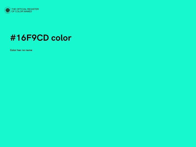 #16F9CD color image