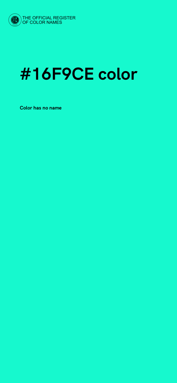 #16F9CE color image