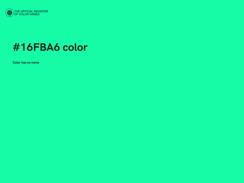 #16FBA6 color image