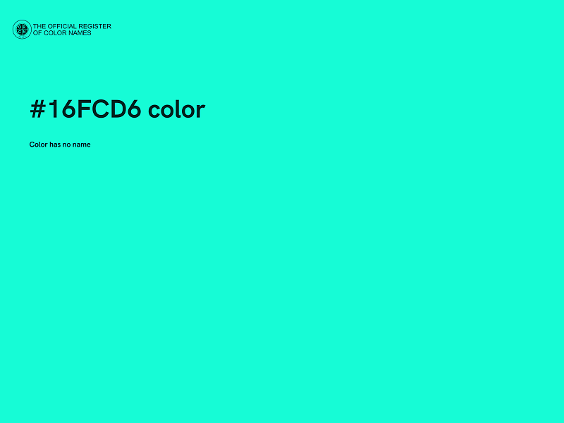 #16FCD6 color image