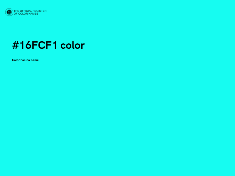 #16FCF1 color image