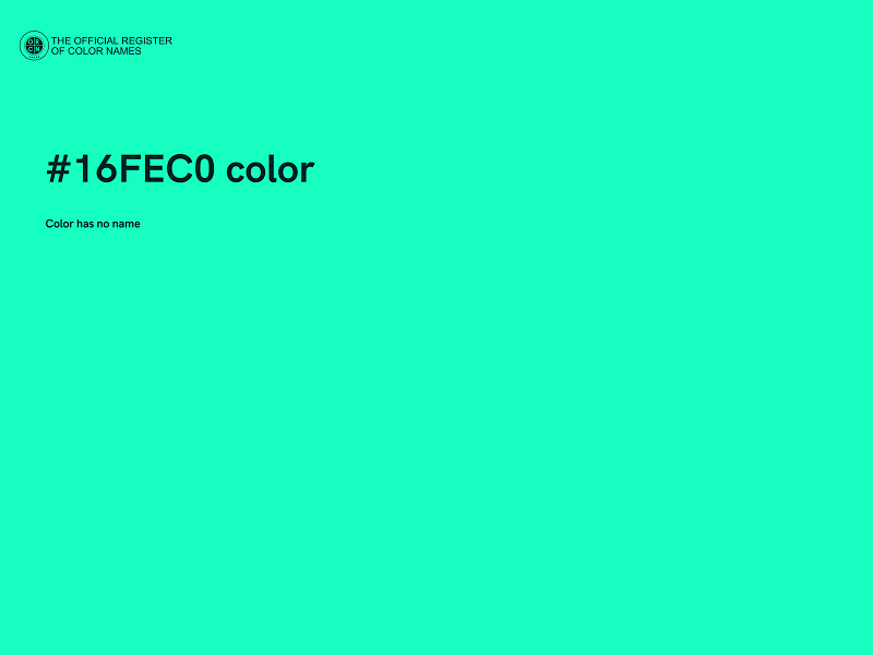 #16FEC0 color image