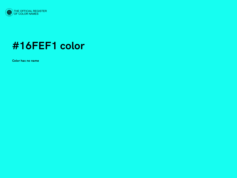 #16FEF1 color image