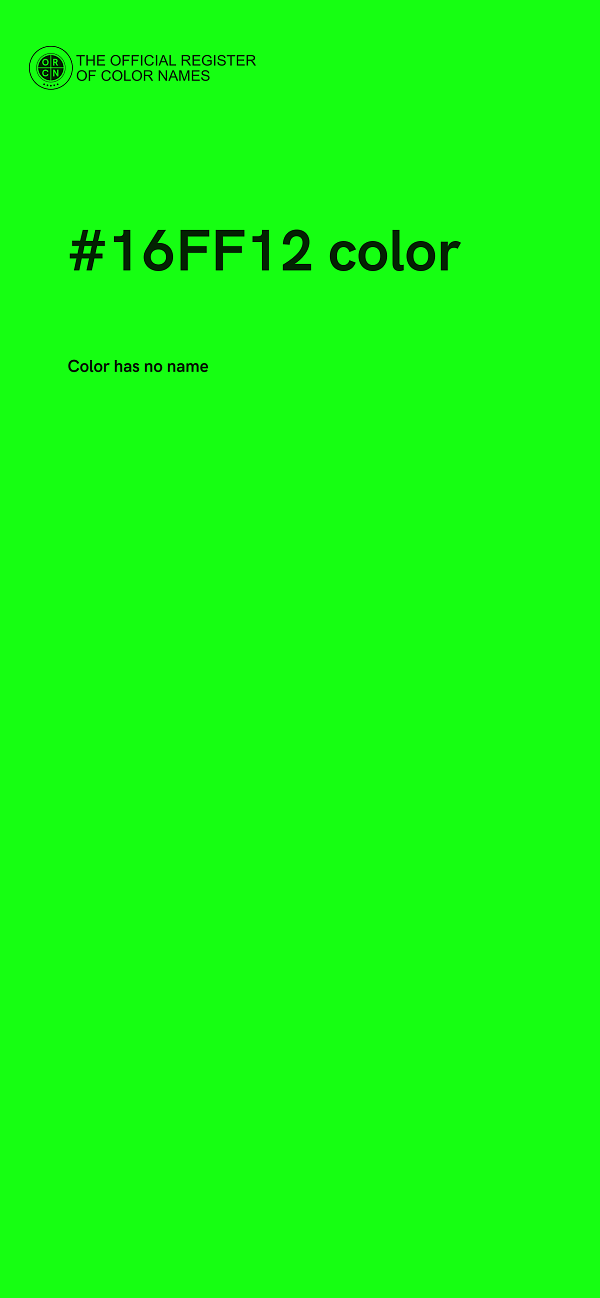 #16FF12 color image