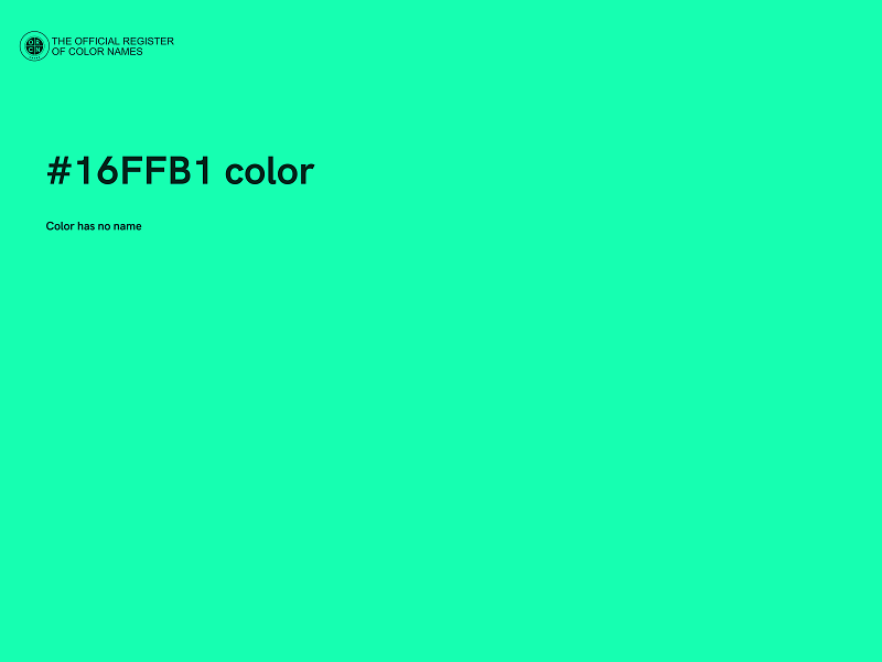 #16FFB1 color image