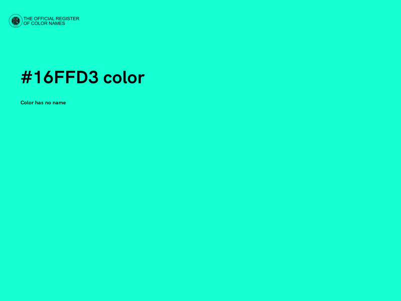 #16FFD3 color image