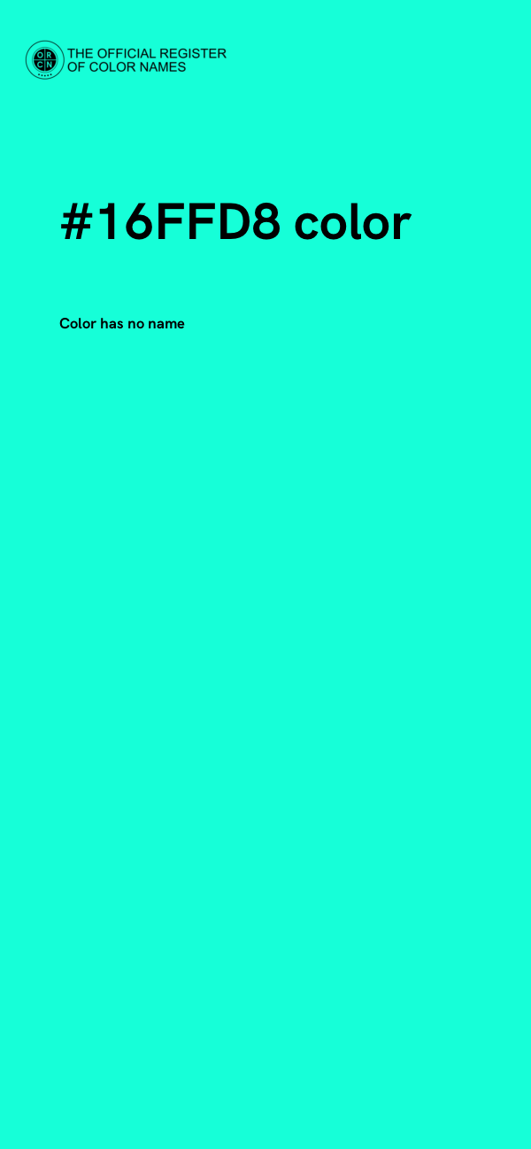 #16FFD8 color image
