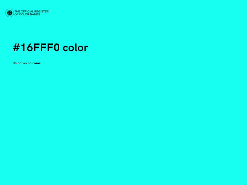 #16FFF0 color image