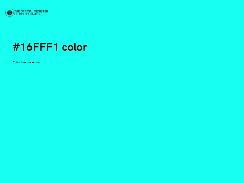 #16FFF1 color image