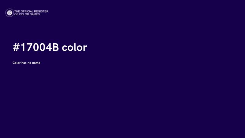 #17004B color image