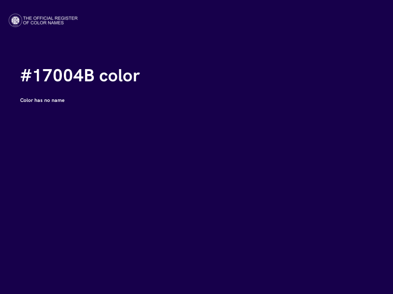 #17004B color image