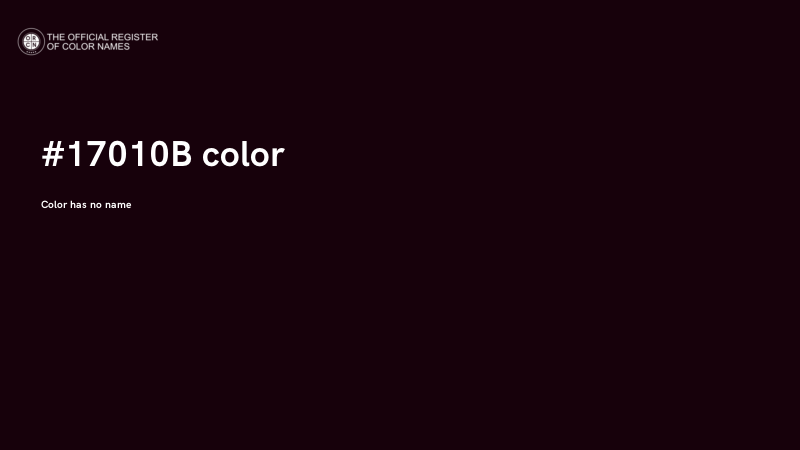 #17010B color image