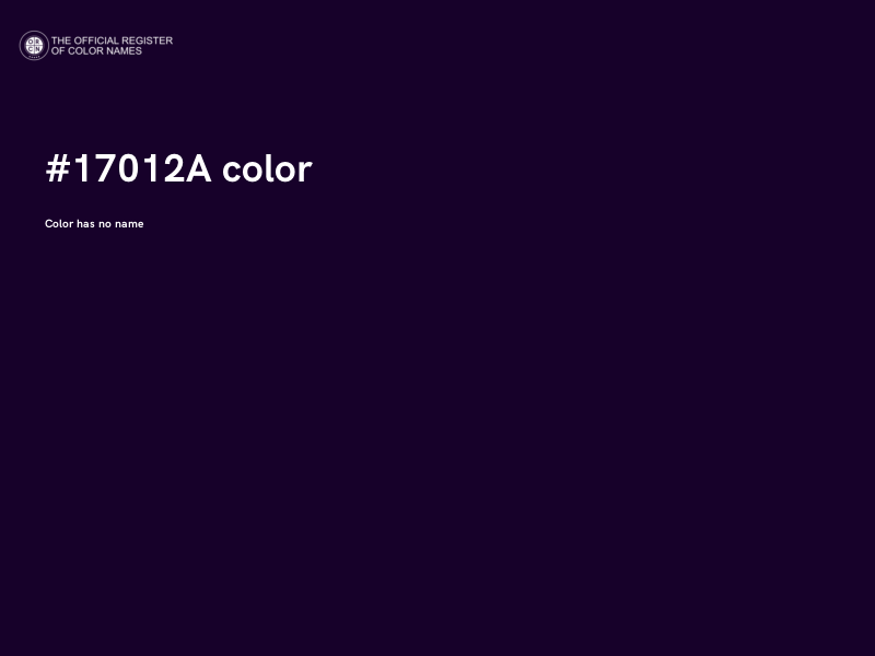 #17012A color image