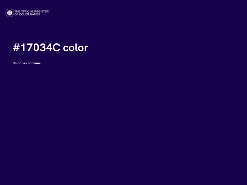 #17034C color image