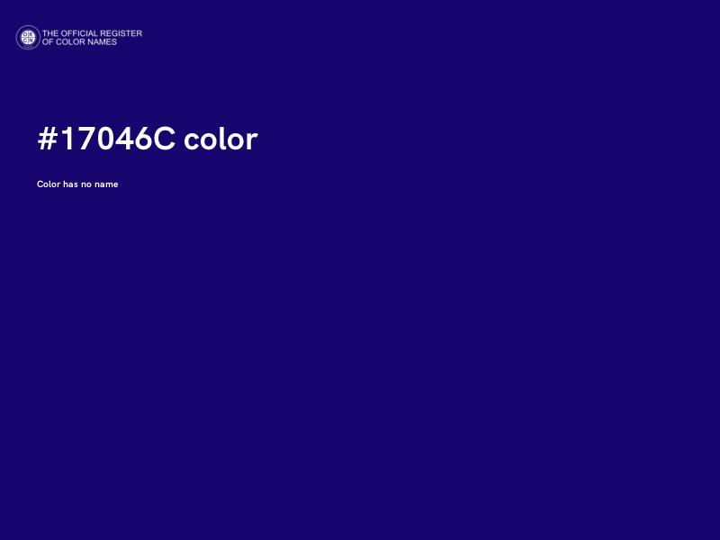 #17046C color image