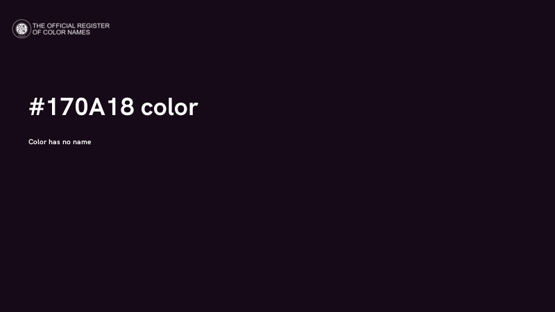 #170A18 color image