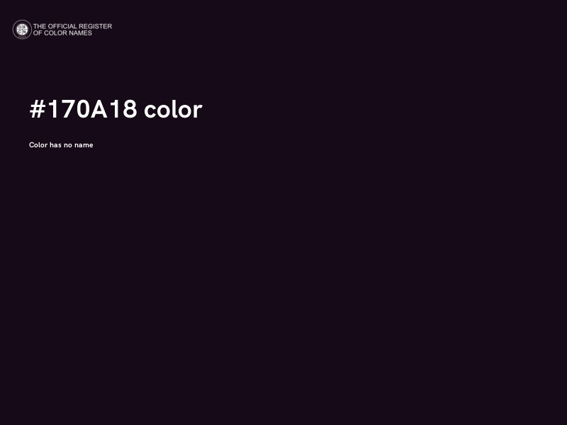 #170A18 color image